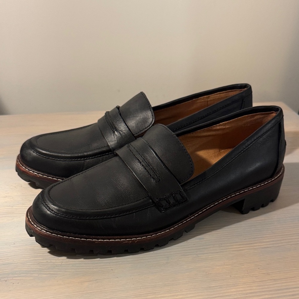 Black Leather Loafers